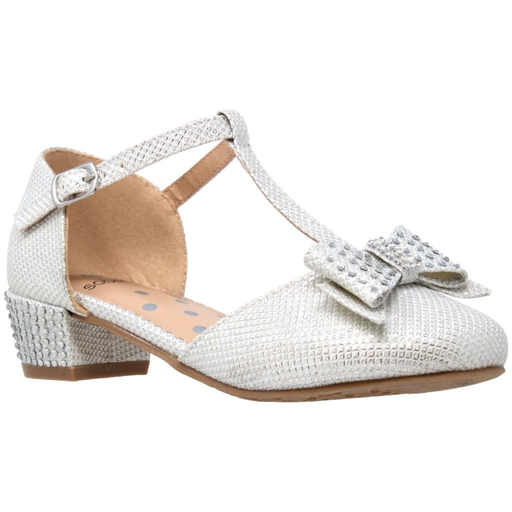 White Glitter Mary Jane Pump